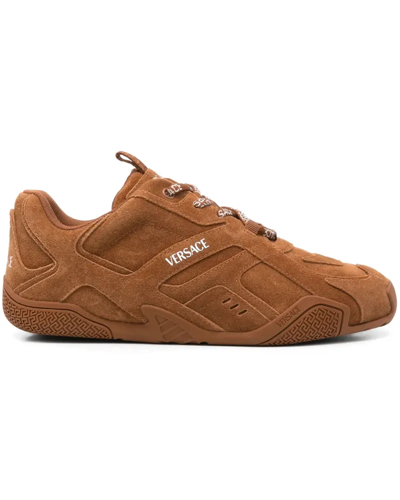 Versace Sneakers aus Wildleder - Braun Braun