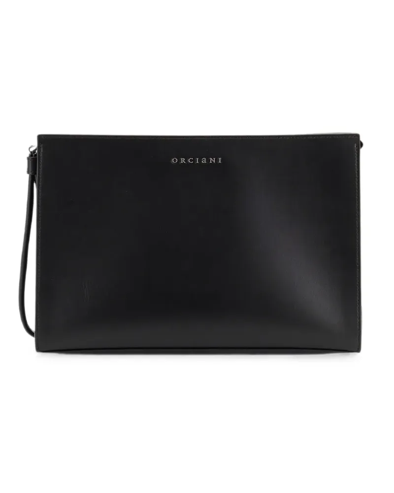 Orciani Klassische Clutch - Schwarz Schwarz