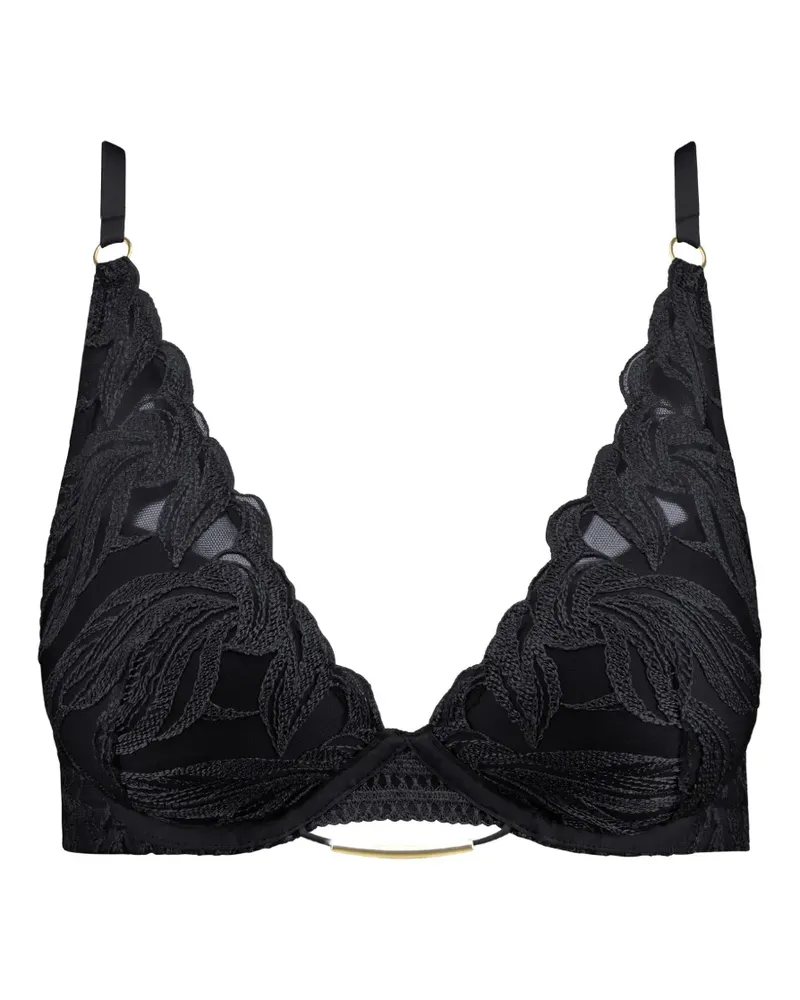 Aubade Into the Groove Plunge-BH mit Stickerei - Schwarz Schwarz