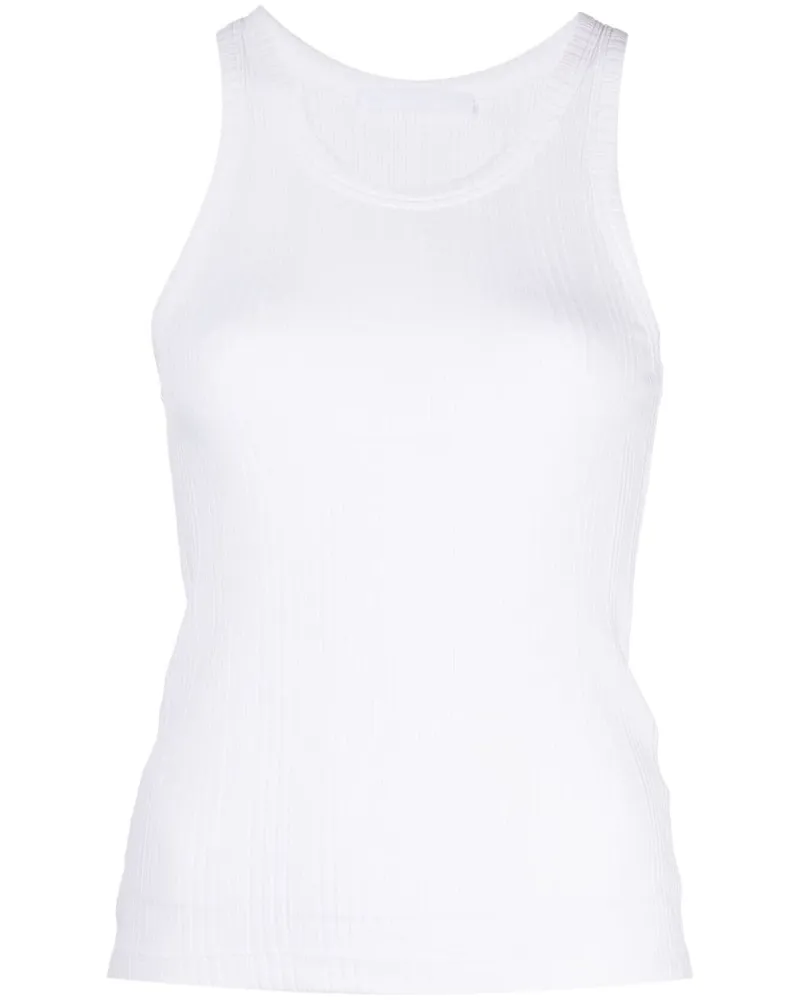 Helmut Lang Top mit rundem Ausschnitt - Weiß Weiß