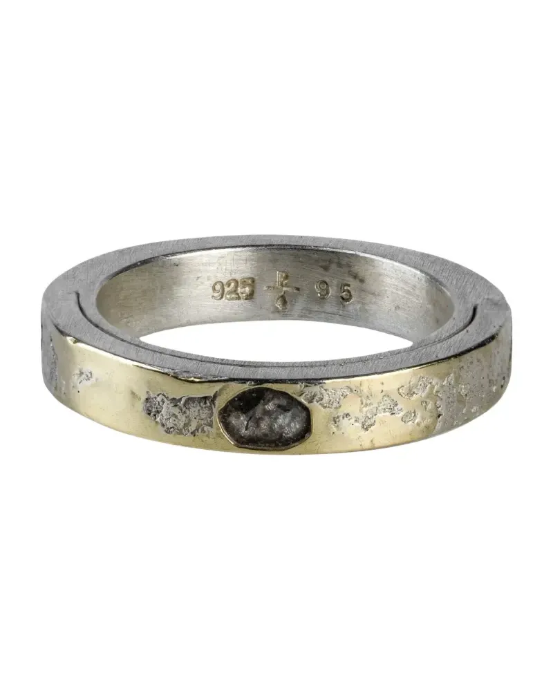 Parts Of Four 18kt Sistema Gelbgoldring mit Diamanten - Silber Silber