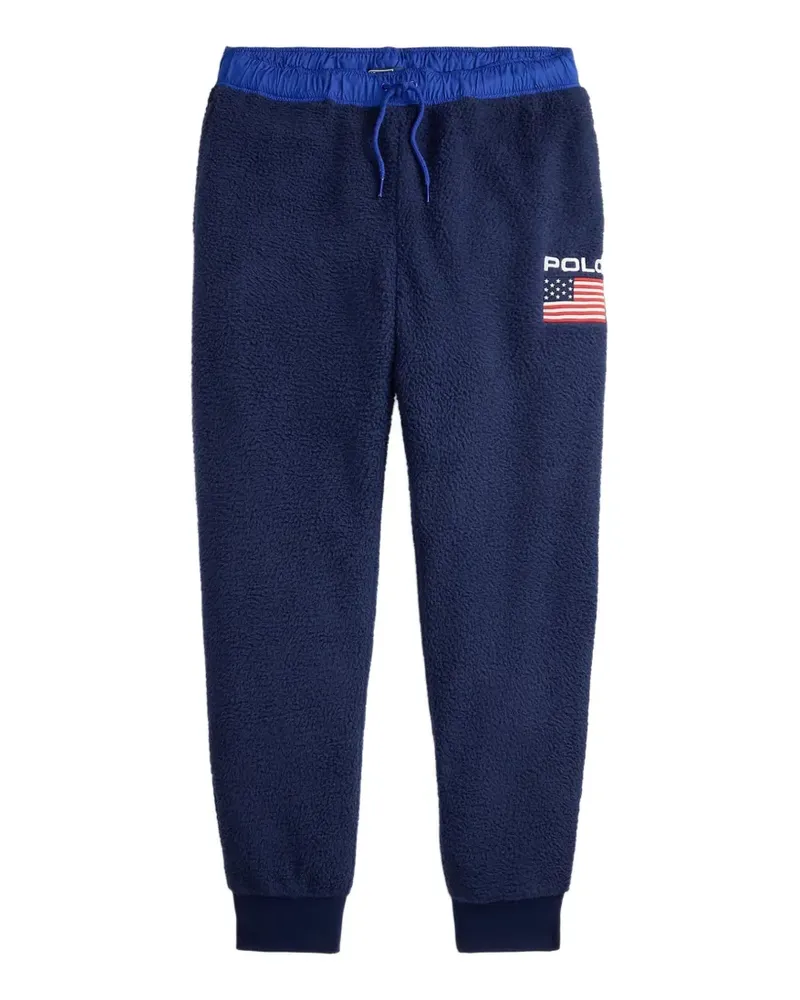Ralph Lauren fleece-texture track pants - Blau Blau