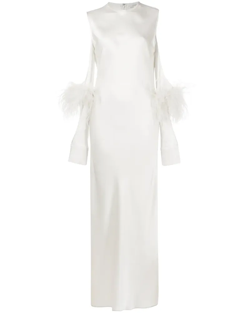 LAPOINTE Midikleid aus Satin - Weiß Weiß
