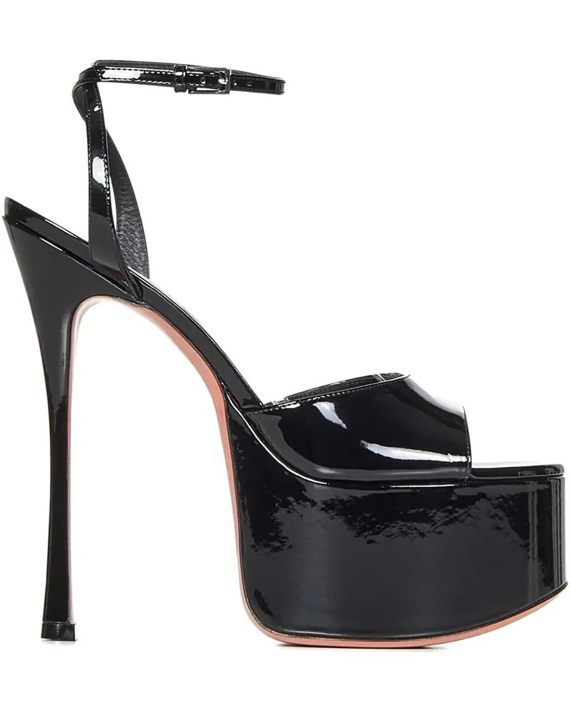 Amina Muaddi Aya Plateau-Sandalen 155mm - Schwarz Schwarz
