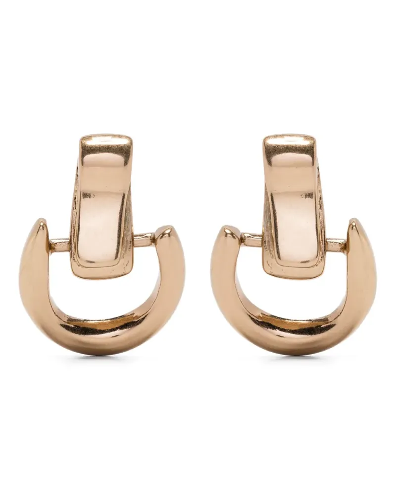Ermanno Scervino Kleine vergoldete Ohrringe mit Schnalle Gold