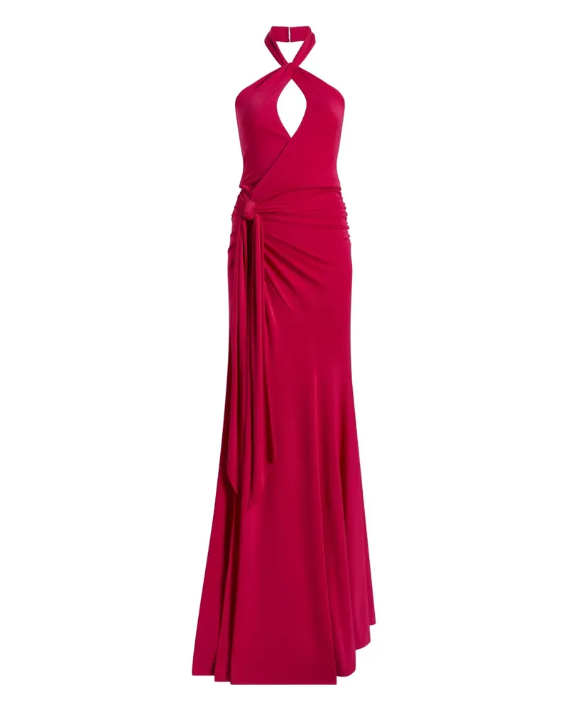 Cinq à Sept Neckholder-Abendkleid mit Knoten - Rot Rot
