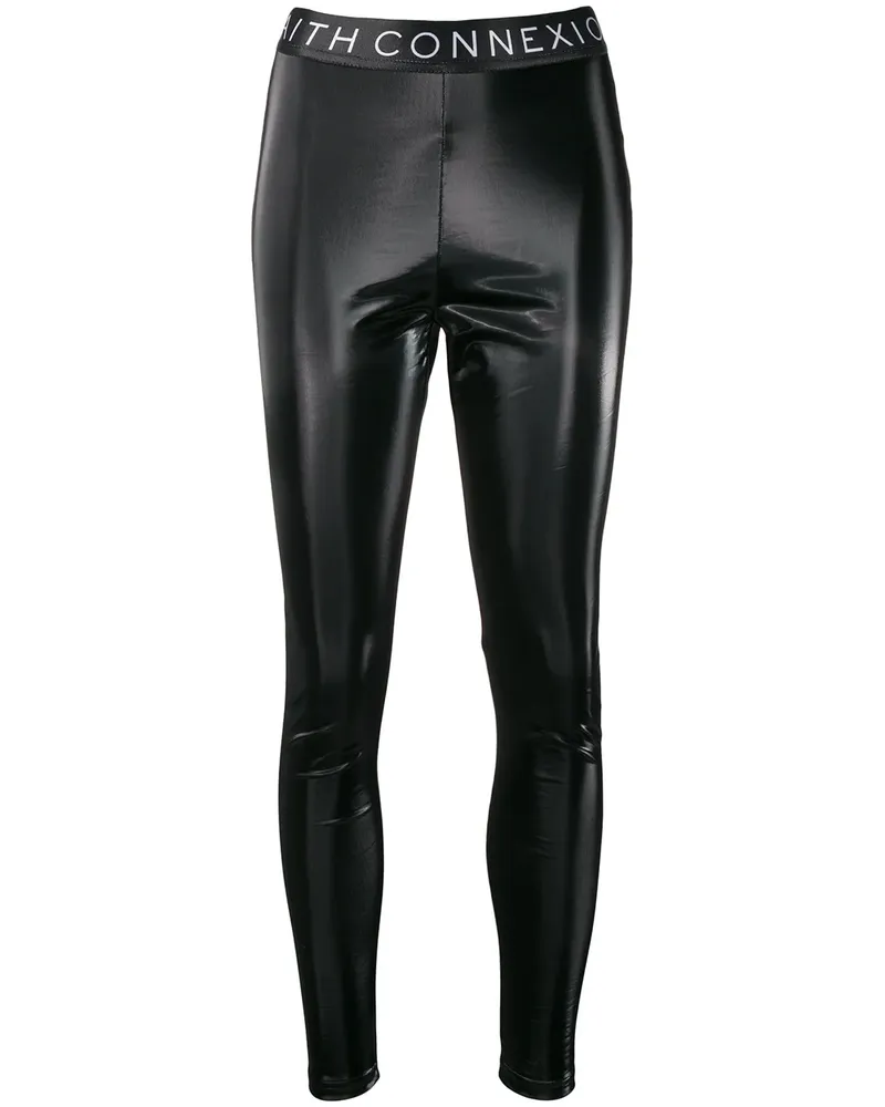 Faith Connexion Leggings mit Logo-Bund - Schwarz Schwarz