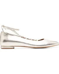 Claudie Pierlot Ballerinas im Metallic-Look Gold