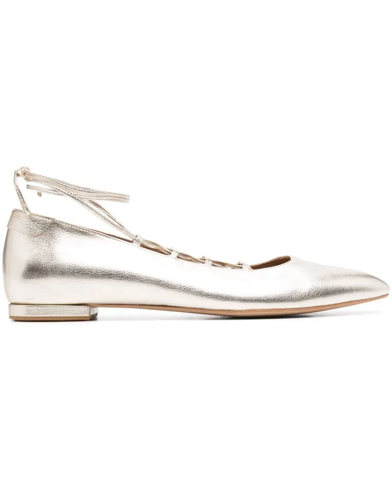 Claudie Pierlot Ballerinas im Metallic-Look Gold