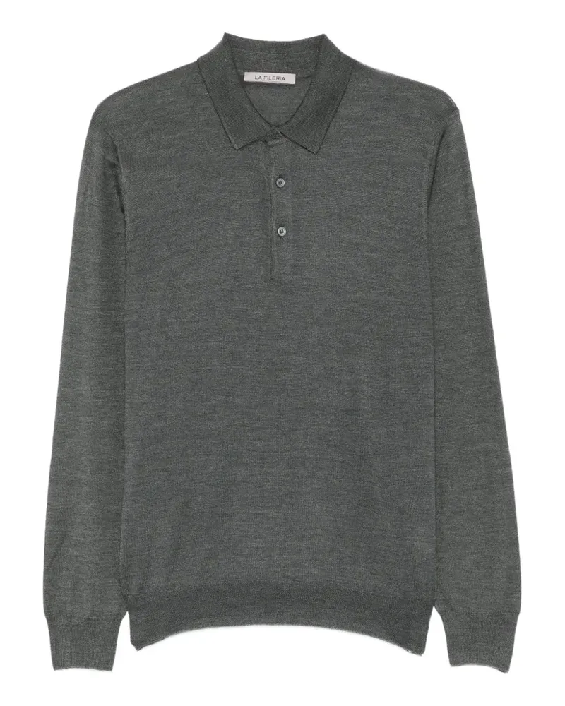 La Fileria Poloshirt mit Knopfleiste - Grün Grün
