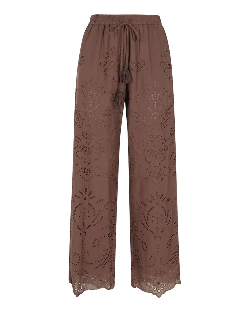 Ermanno Scervino cut-out tassel trousers - Braun Braun