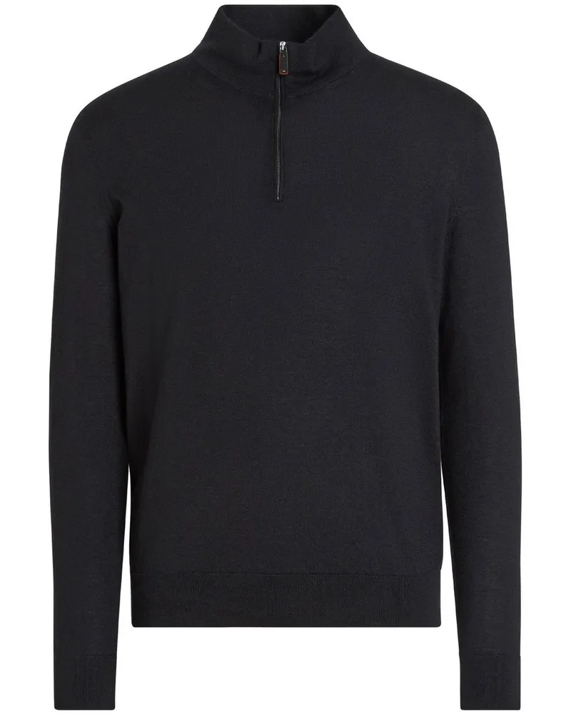 Ermenegildo Zegna Pullover mit Stehkragen Schwarz