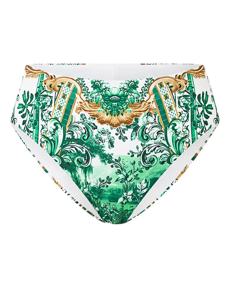 Camilla Gemustertes Corridor of Calm Bikinihöschen - Grün Grün