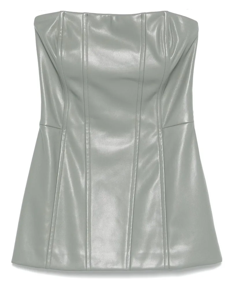Patrizia Pepe Corsage aus Faux-Leder - Grau Grau
