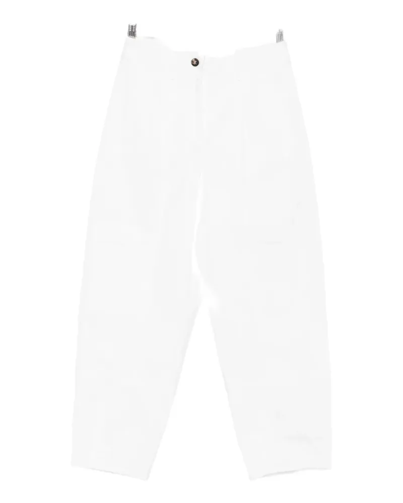 Max Mara pleated straight-leg trousers - Weiß Weiß