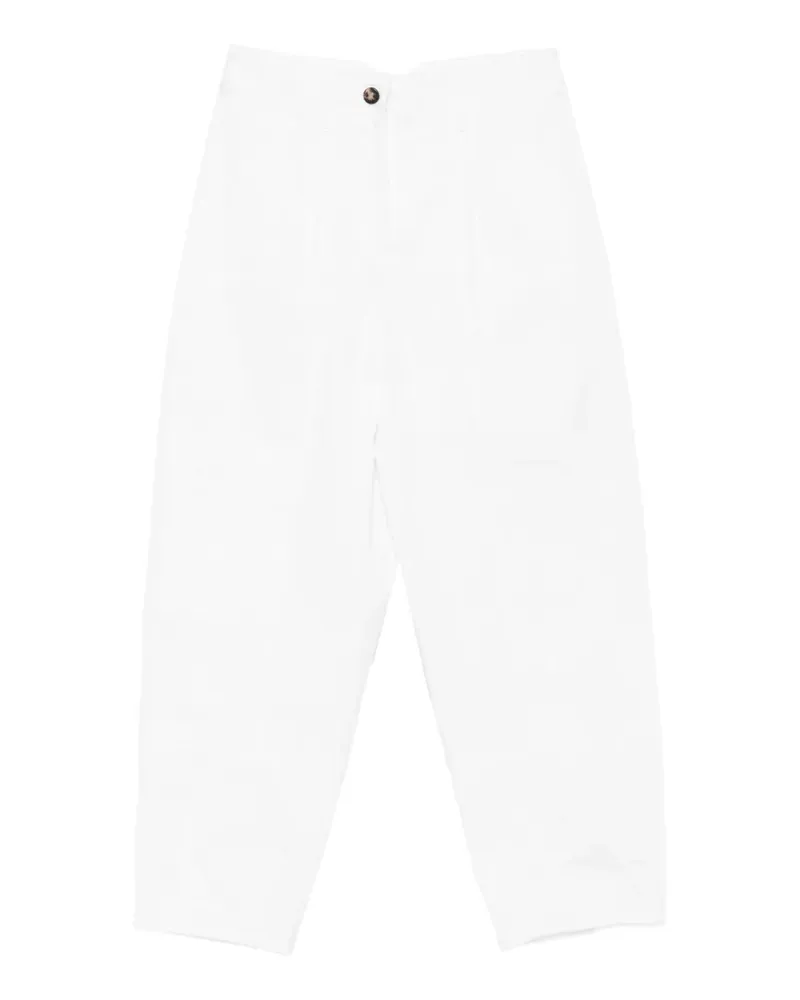 Max Mara pleated straight-leg trousers - Weiß Weiß