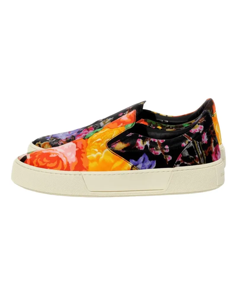 Balenciaga floral-print slip-on sneakers - Schwarz Schwarz