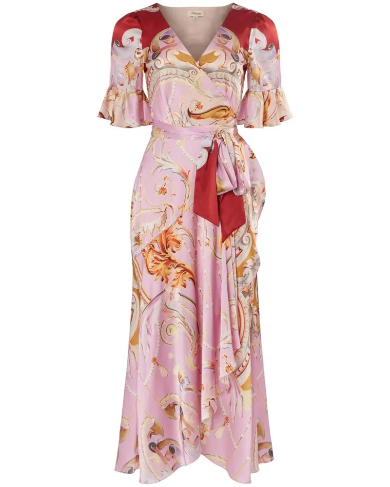 Temperley London Gewickeltes Kleid mit Carline-Print - Rosa Rosa