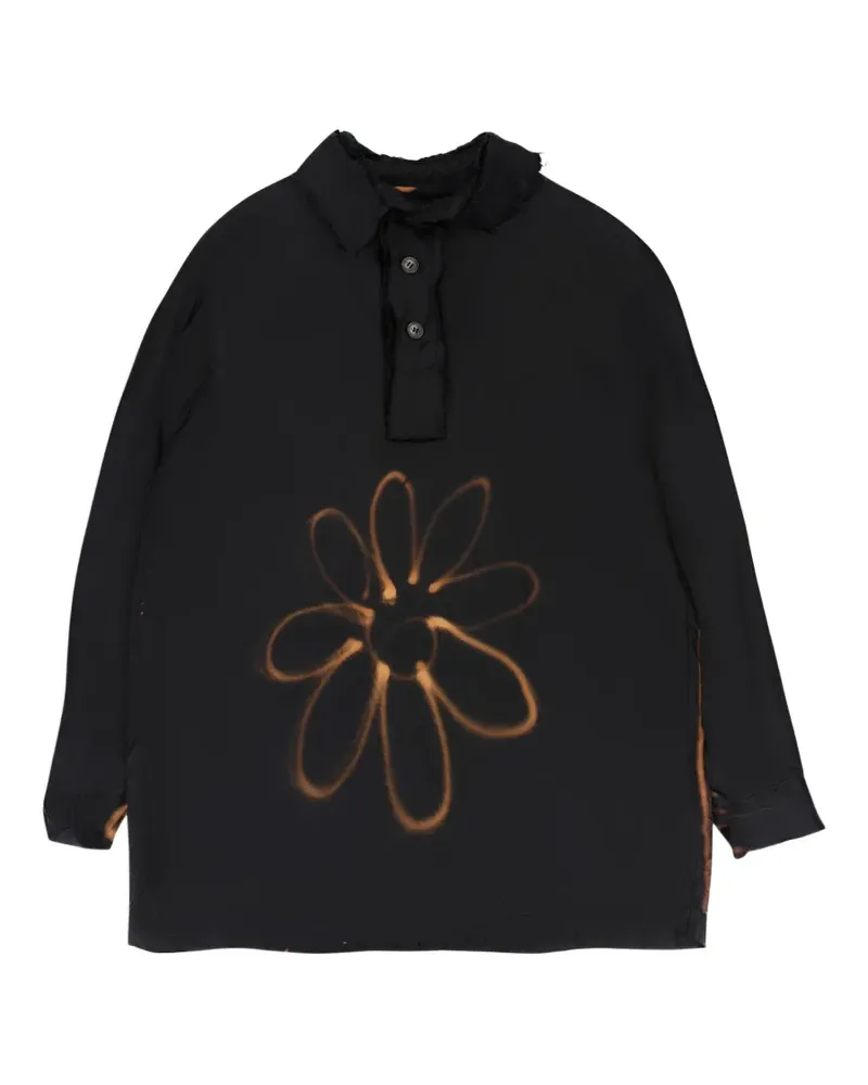 Edward Cuming aerograph-print blouse - Schwarz Schwarz