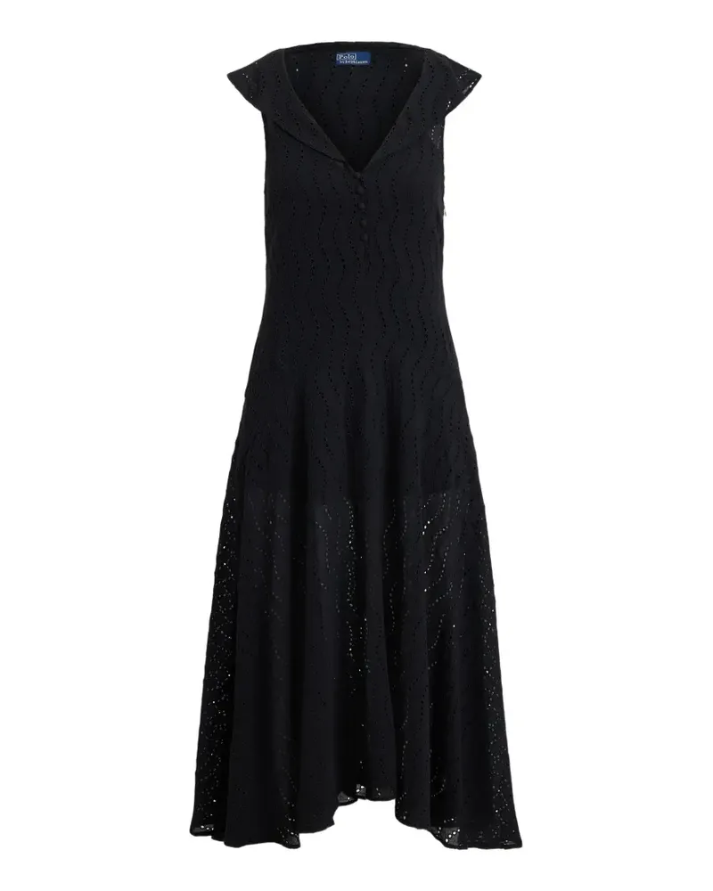 Ralph Lauren Lynton ruffled midi dress - Schwarz Schwarz