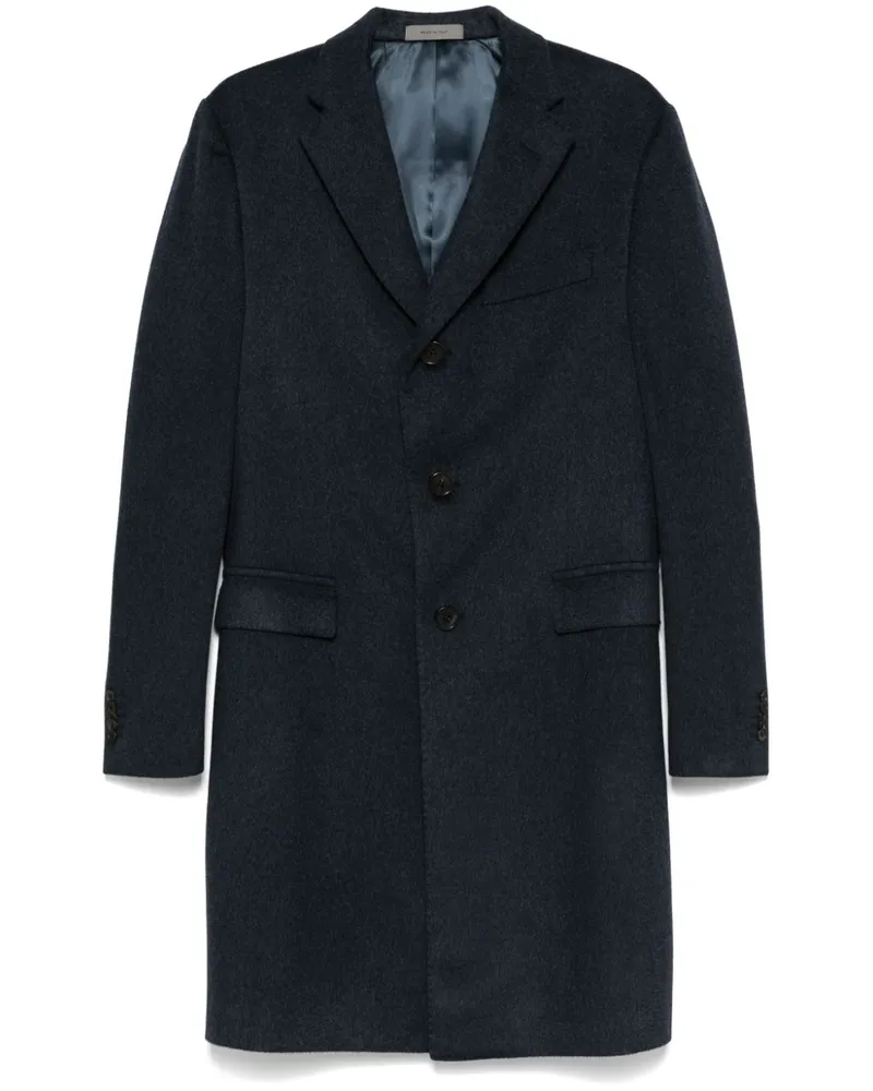 Corneliani Mantel mit gebürsteter Effekt - Blau Blau