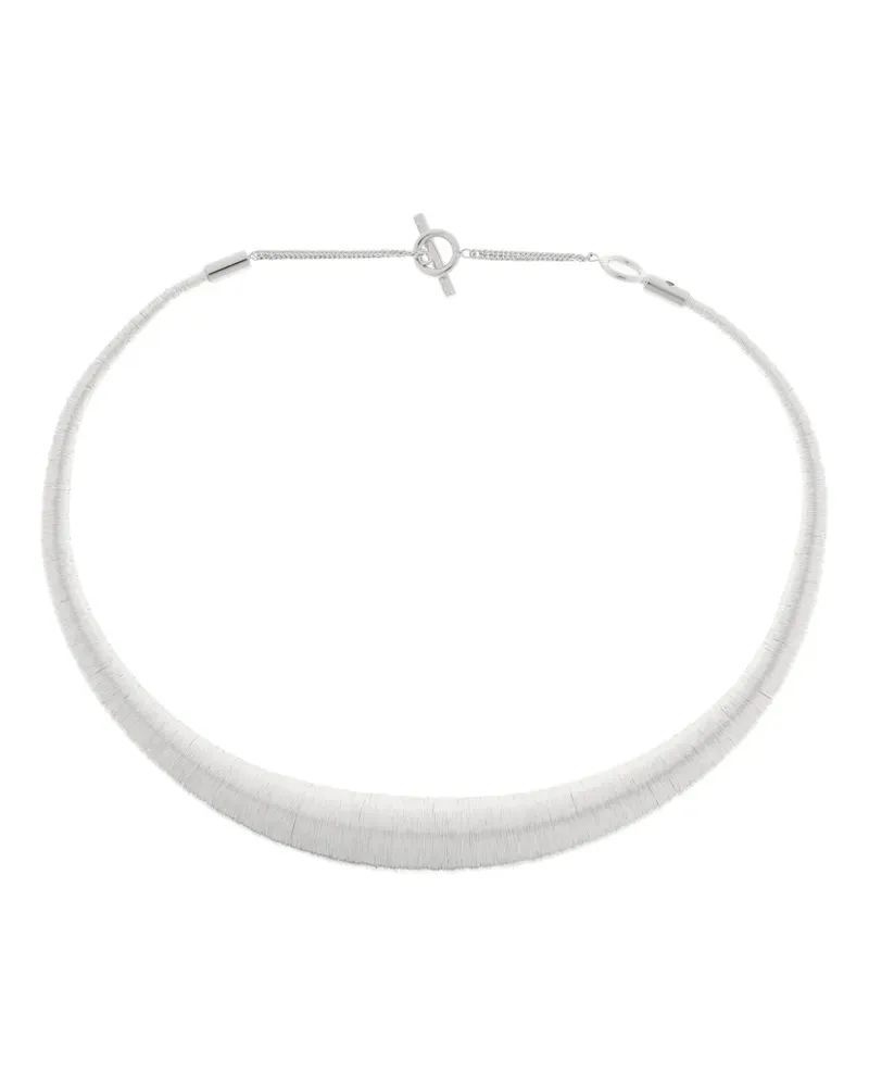 Jil Sander Halskette mit Garnstickerei - Silber Silber