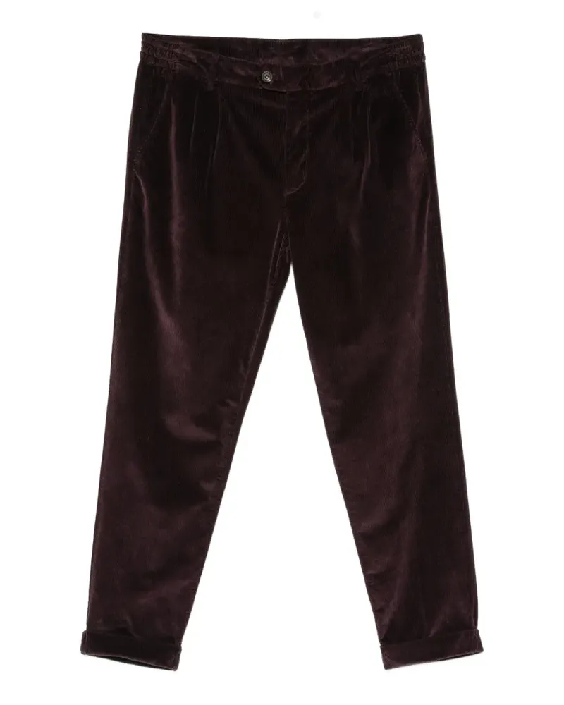 Eleventy Cordhose mit Falten - Rot Rot