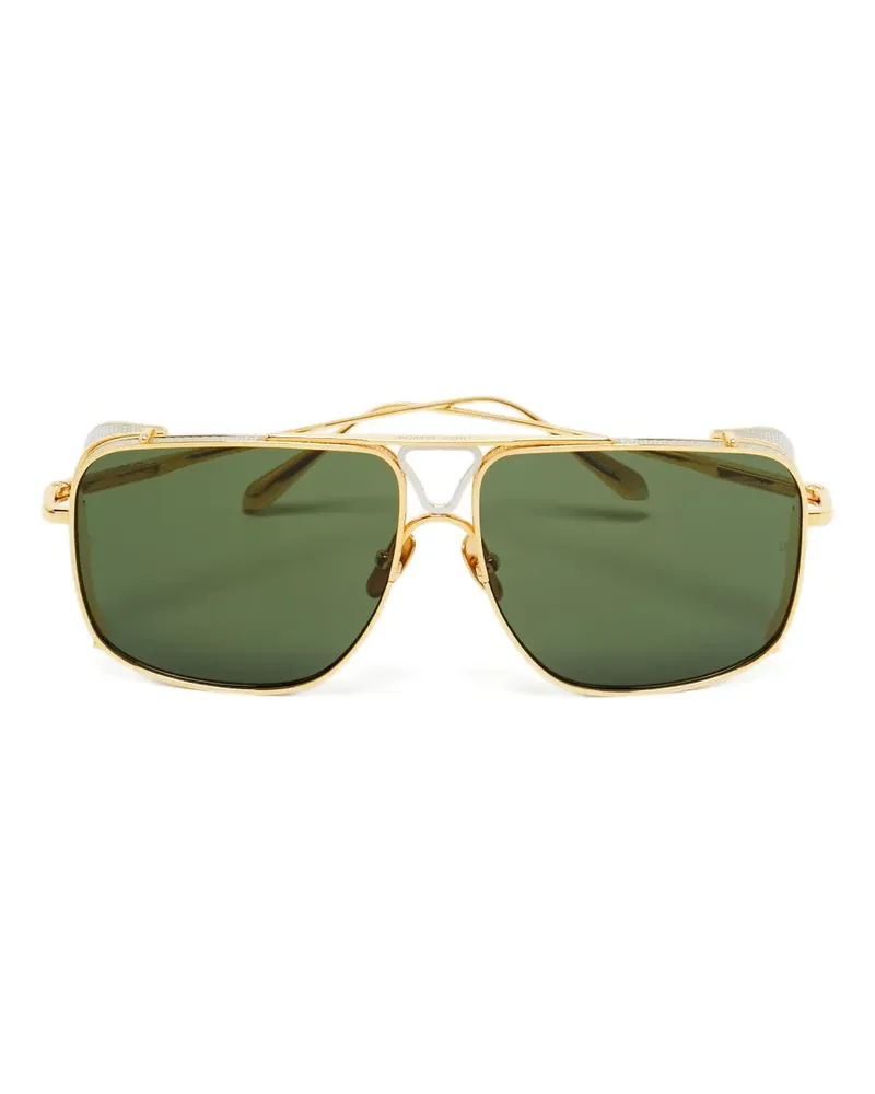 Linda Farrow Enzo geometric sunglasses - Gold Gold