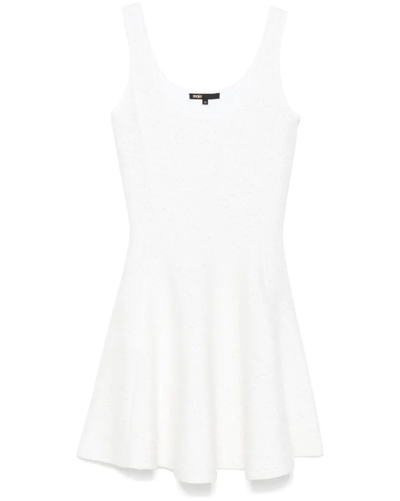 Maje Minikleid mit Pailletten - Weiß Weiß