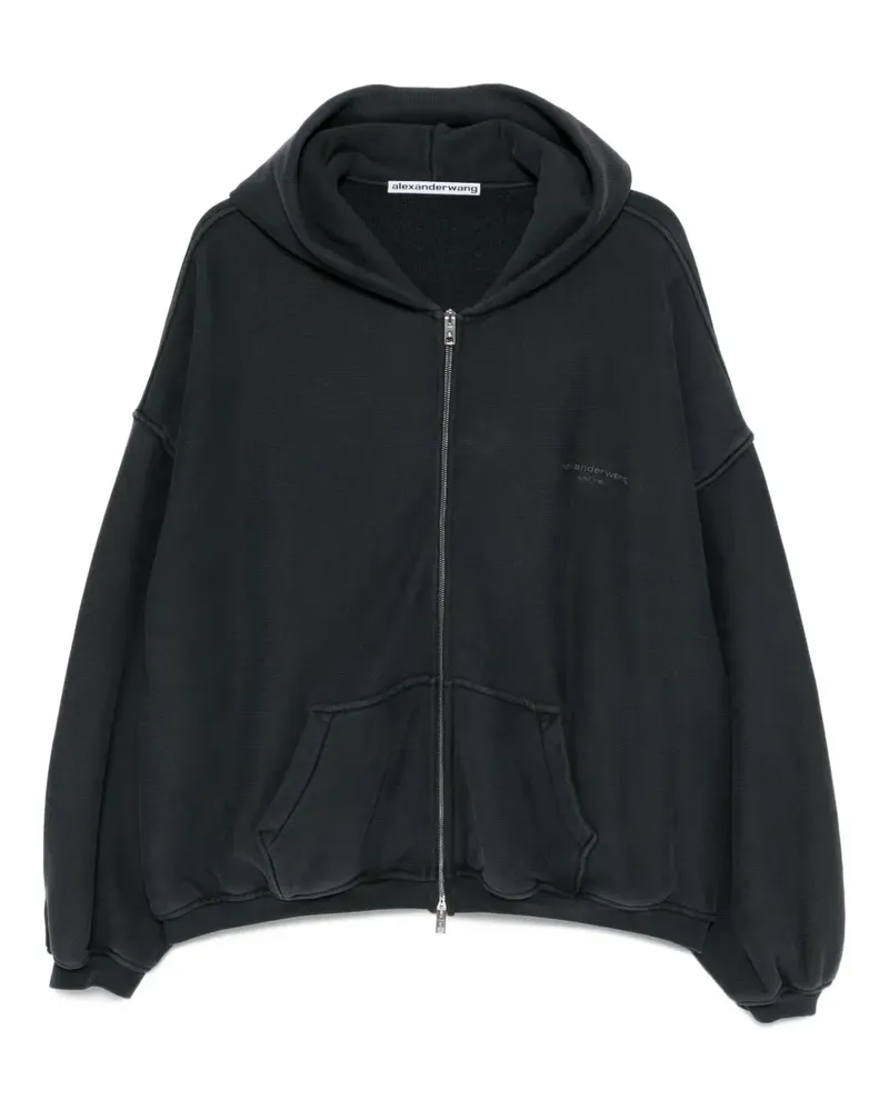 Alexander Wang Hoodie mit Logo-Print - Grau Grau
