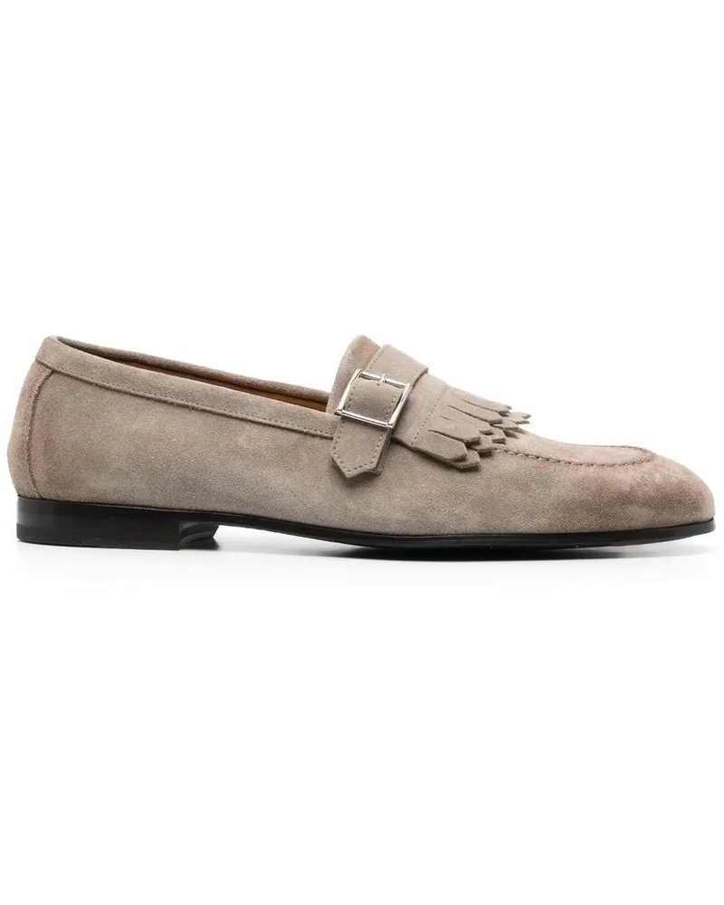 Doucal´s Loafer aus Wildleder mit Zierlasche - Nude Nude