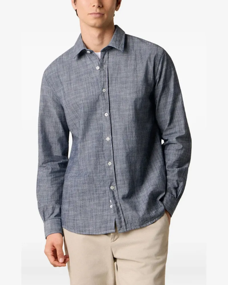 Brooks Brothers Schmales Hemd aus Slub - Grau Grau