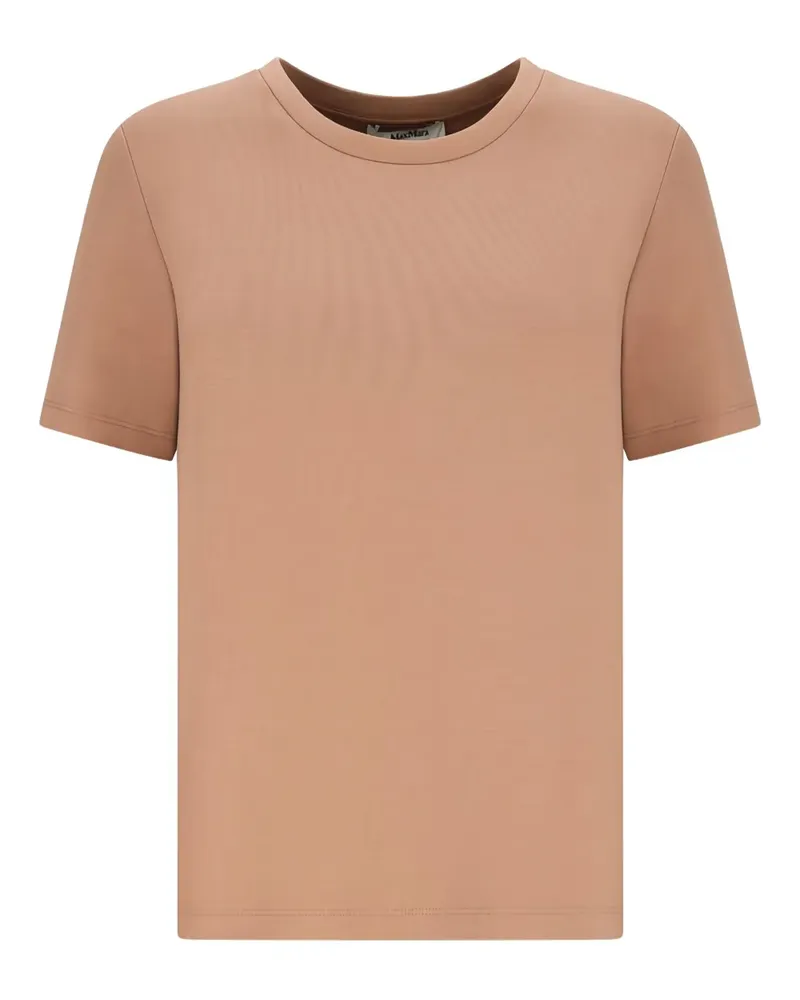 Max Mara Max Mara T-Shirt mit Rundhalsausschnitt - Braun Braun
