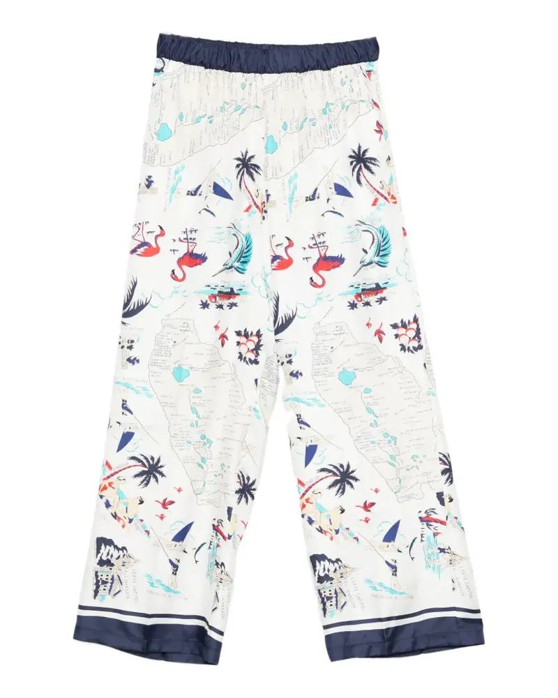 P.A.R.O.S.H. P.A.R.O H. Scard Hose mit Landkarten-Print - Nude Nude