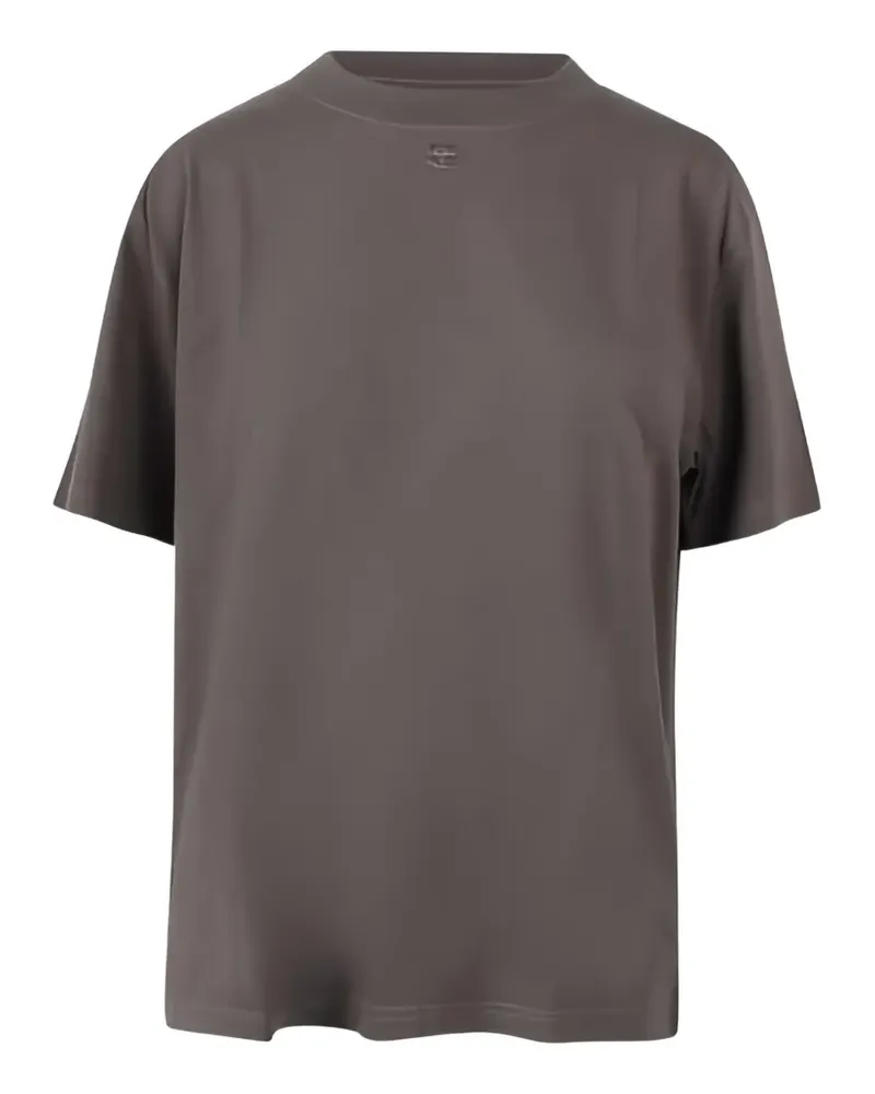 Courrèges T-Shirt mit rundem Ausschnitt - Grau Grau