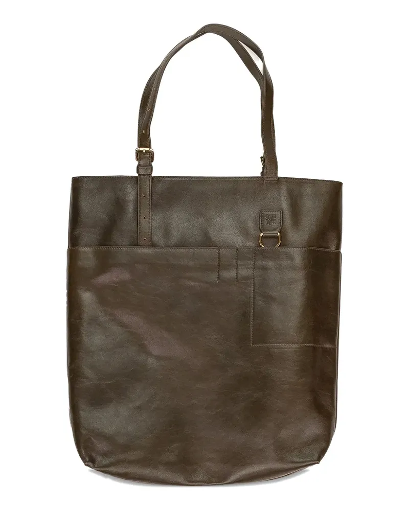 Aimé Leon Dore leather document tote bag - Grün Grün