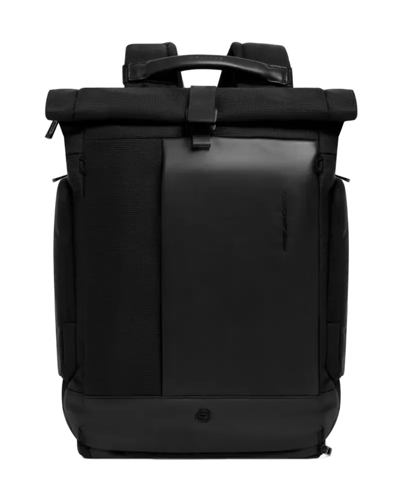 Piquadro Rucksack mit Schnallenverschluss - Schwarz Schwarz