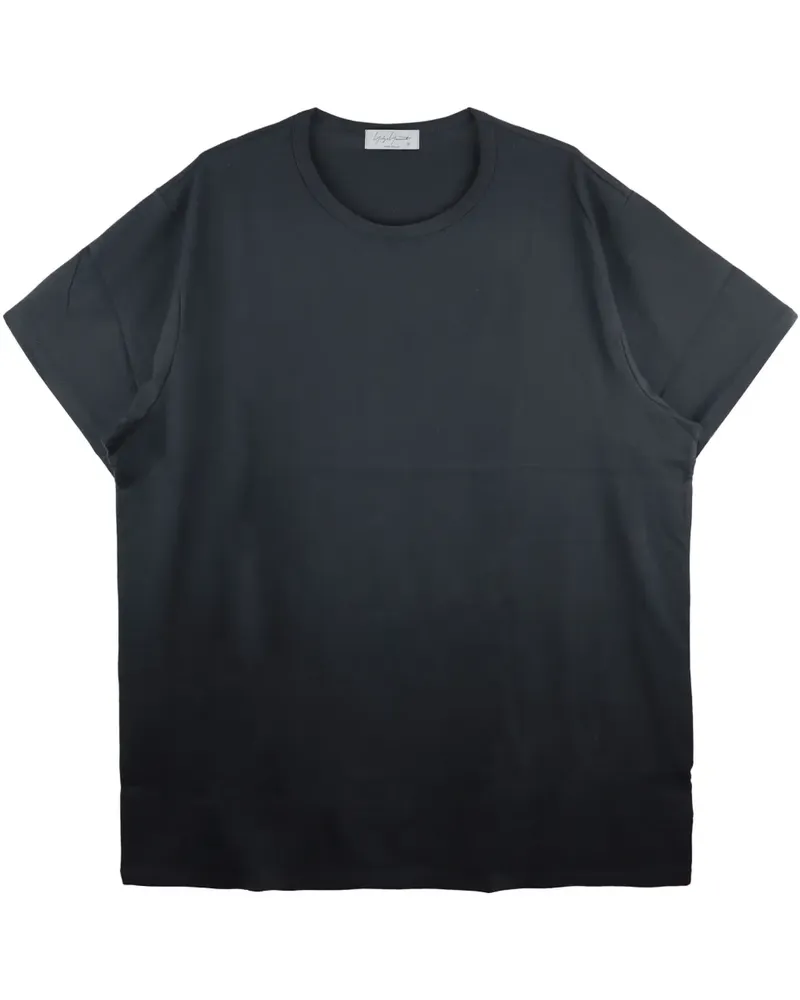 Yohji Yamamoto T-Shirt mit Logo-Print - Schwarz Schwarz