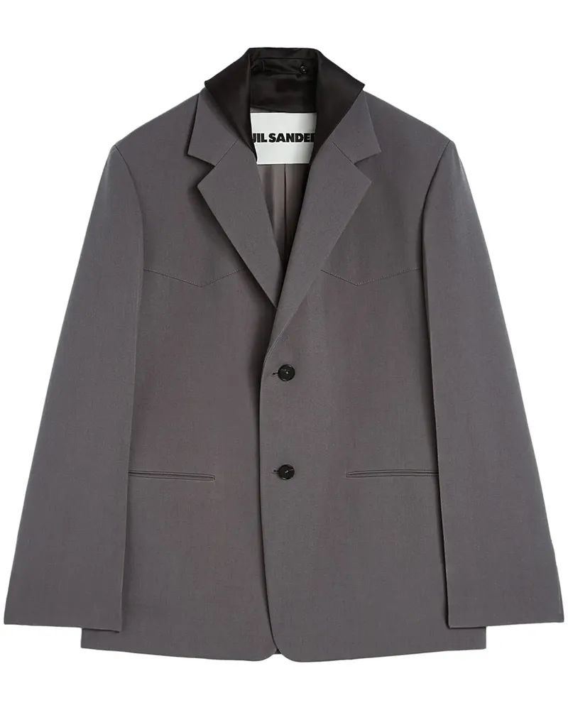 Jil Sander Klassische Jacke mit abnehmbarem Kragen - Grau Grau
