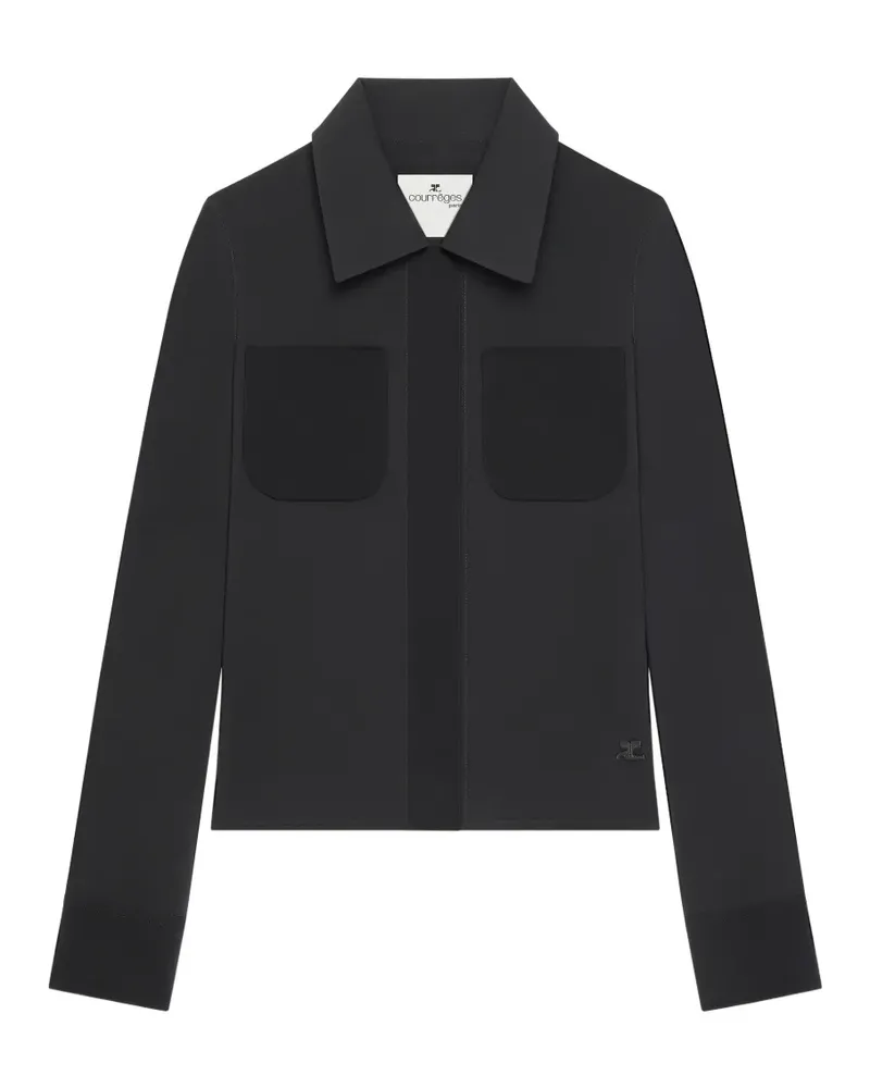 Courrèges Hemd mit aufgesetzter Tasche - Schwarz Schwarz