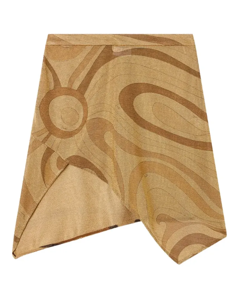 Emilio Pucci Rock mit Marmo-Print - Gold Gold