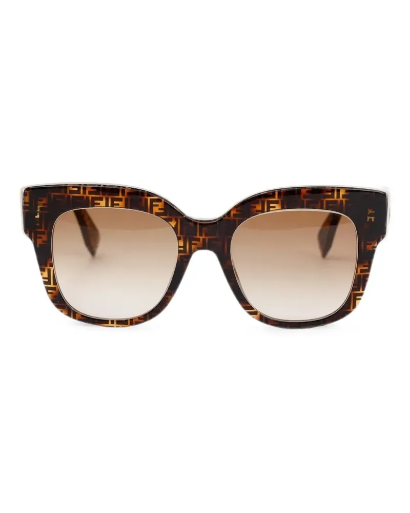 Fendi Cat-Eye-Sonnenbrille mit FF-Monogramm - Braun Braun