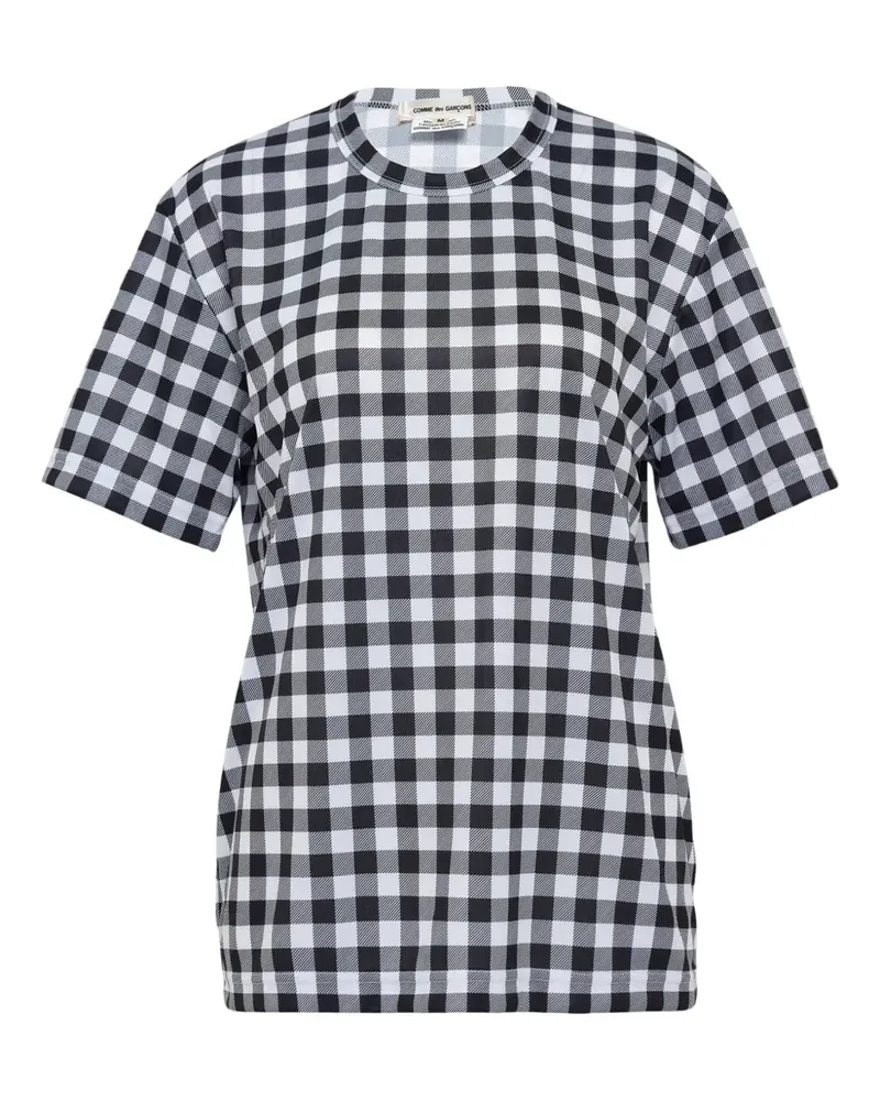 Comme des Garçons gingham-pattern T-shirt - Weiß Weiß