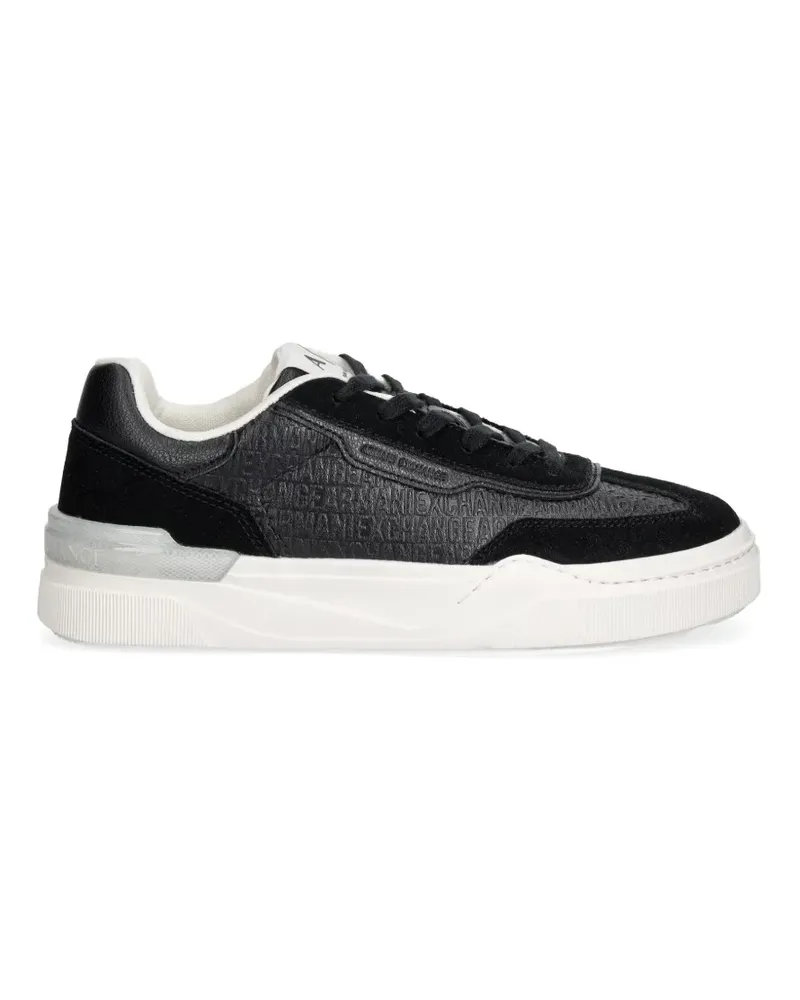 Armani Exchange Sneakers mit Logo-Prägung - Schwarz Schwarz