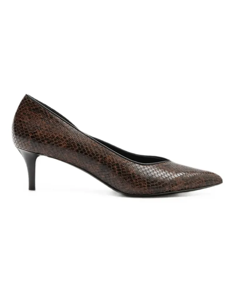 Isabel Marant Pamely python-effect leather pumps - Braun Braun