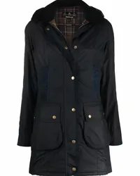 Barbour Parka mit Kapuze Blau