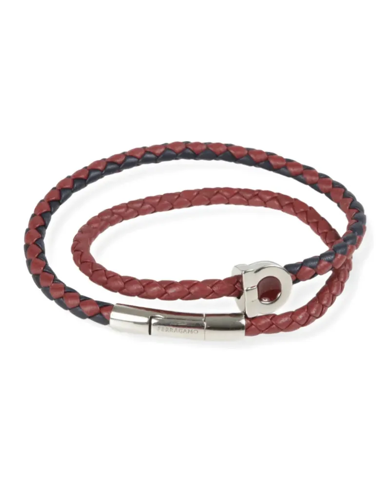 Ferragamo Gancini braided wrap bracelet - Silber Silber