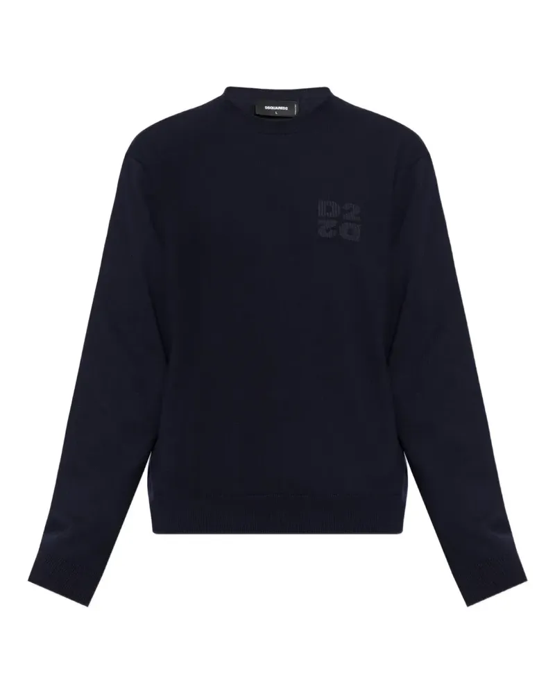 Dsquared2 Pullover mit Logo-Stickerei - Blau Blau