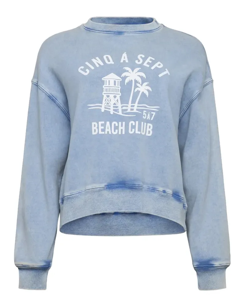 Cinq à Sept Beach Club Pullover mit grafischem Print - Blau Blau
