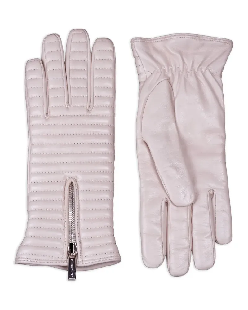 MOORER Gesteppte Guanto Handschuhe mit Reißverschluss - Rosa Rosa